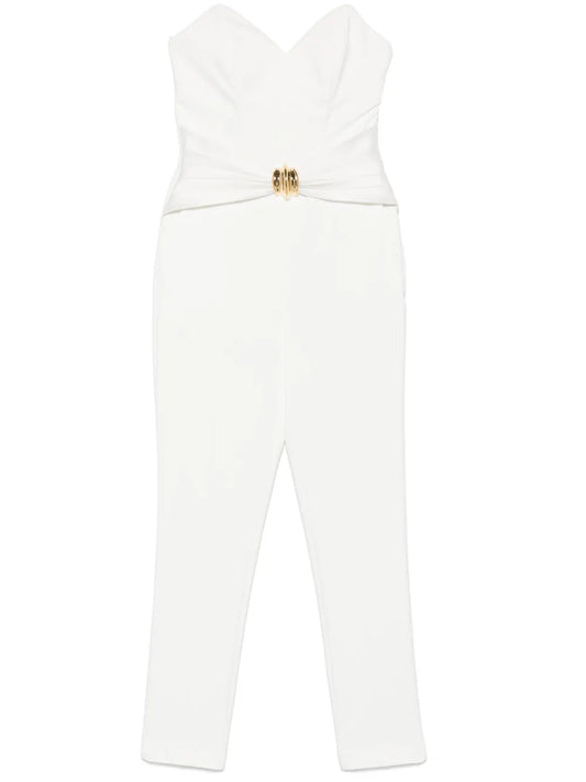 Bow-Detail Crepe Jumpsuit