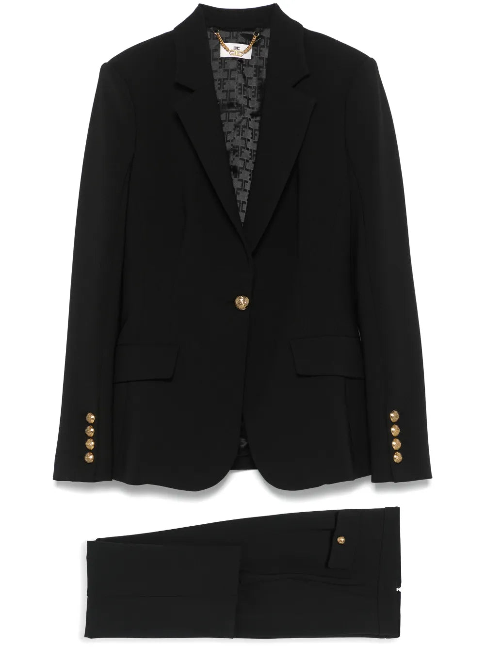 Single-Breasted Crpe Suit