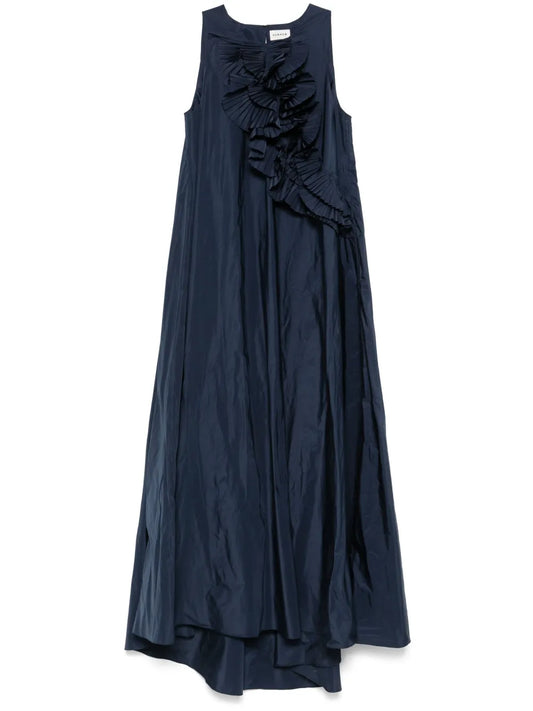 Ruffled-Detail Maxi Dress