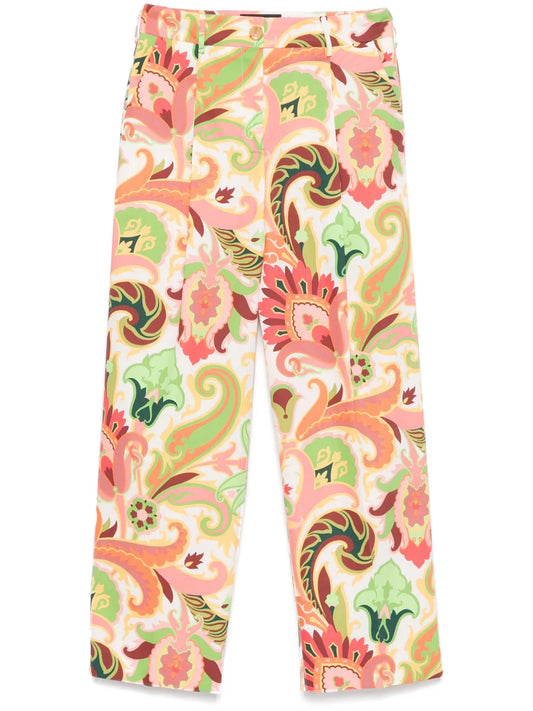 Paisley-Print Trousers