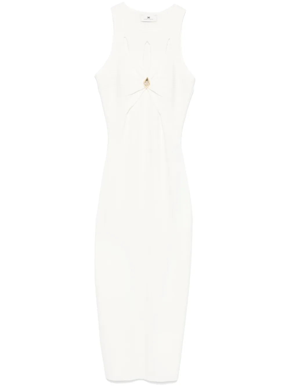 Cut-Out Ribbed-Knit Midi Dress