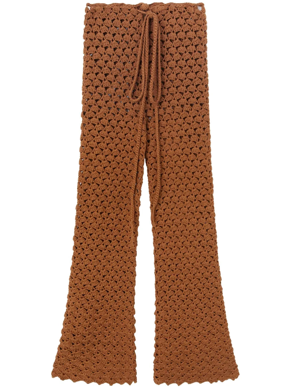 Crochet-Knit Cotton Trousers
