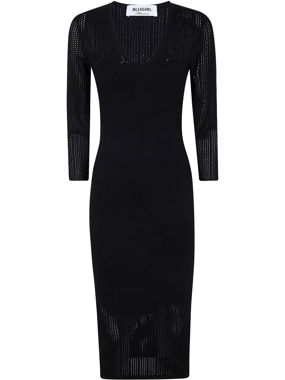 Open-Knit Midi Dress