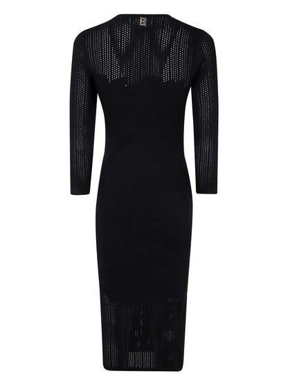 Open-Knit Midi Dress