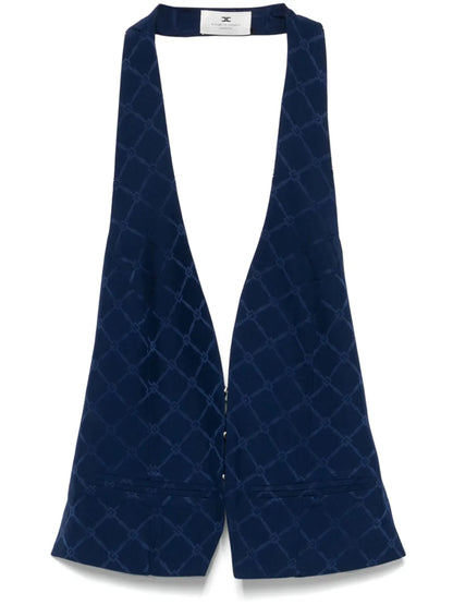 Patterned-Jacquard Top