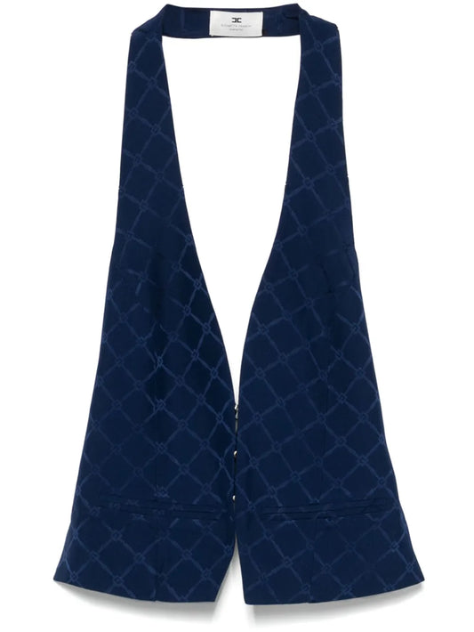 Patterned-Jacquard Top