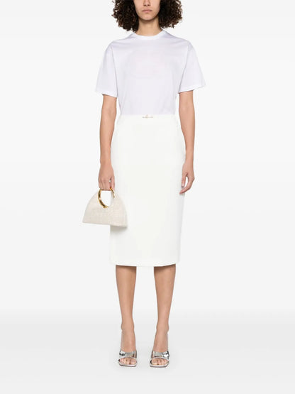 Crepe Midi Skirt