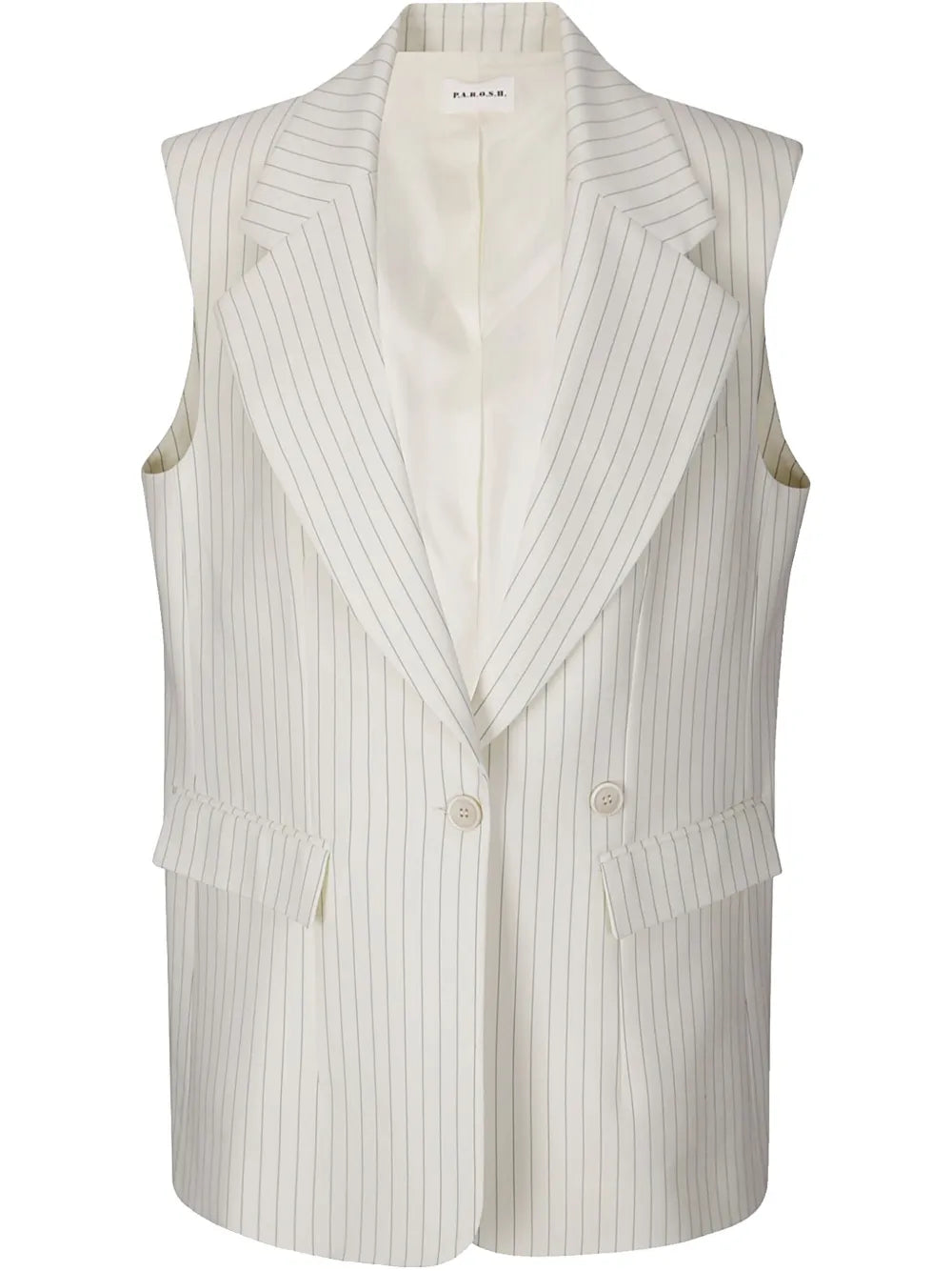 Pinstripe-Pattern Gilet