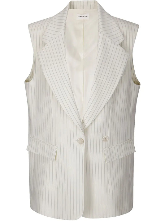 Pinstripe-Pattern Gilet