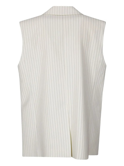 Pinstripe-Pattern Gilet