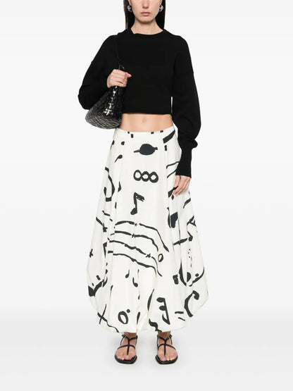 Cropped Cotton Sweater
