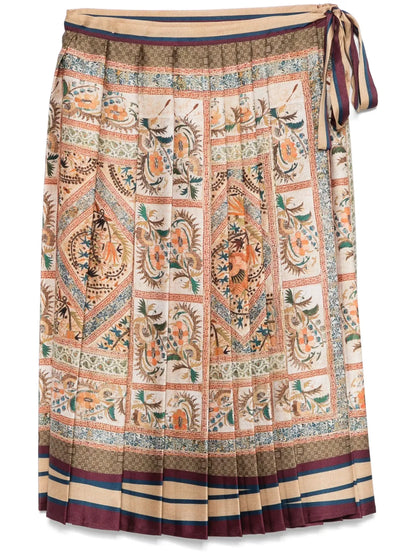 Graphic-Print Mini Skirt