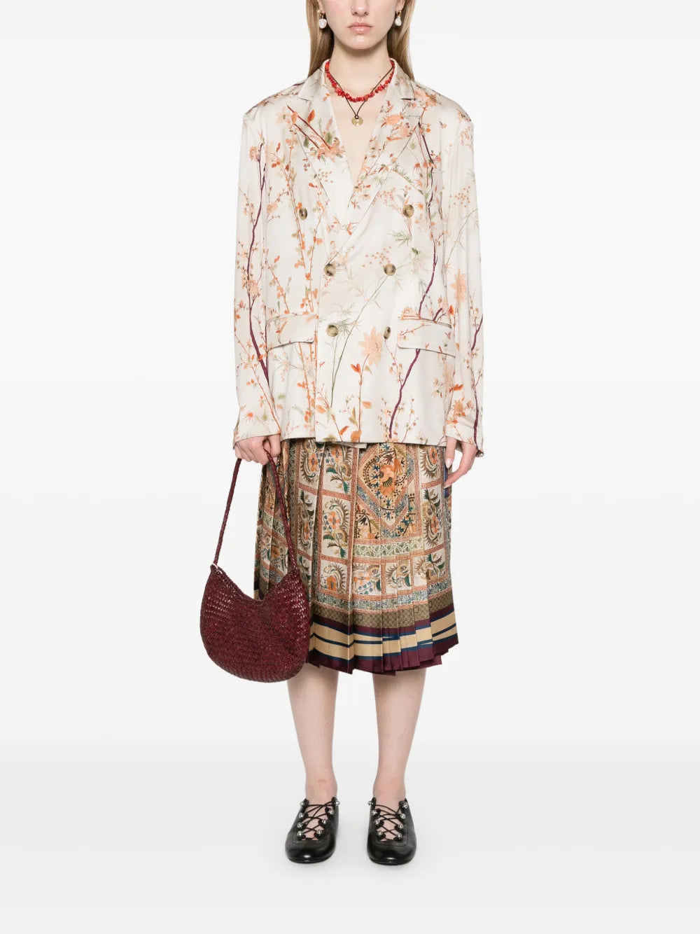 Graphic-Print Mini Skirt