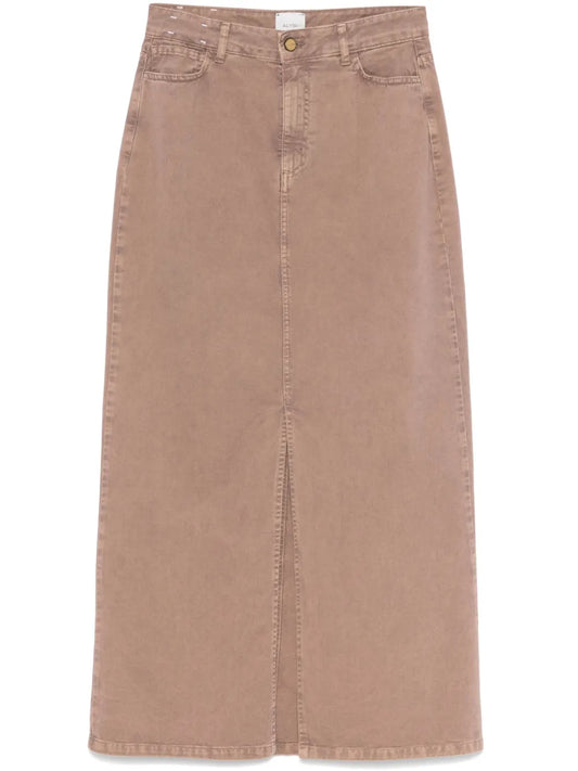 Logo-Patch Maxi Skirt