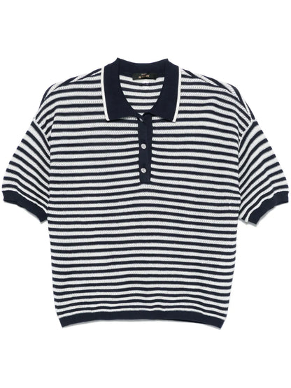 Lurex Striped Polo Top