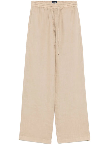 Linen Straight-Leg Trousers