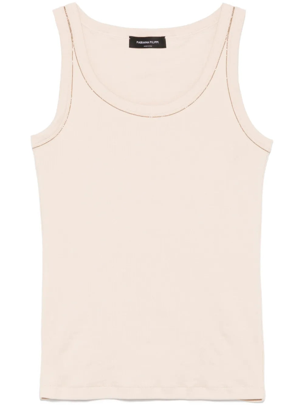 Beaded Trim-Detail Tank Top