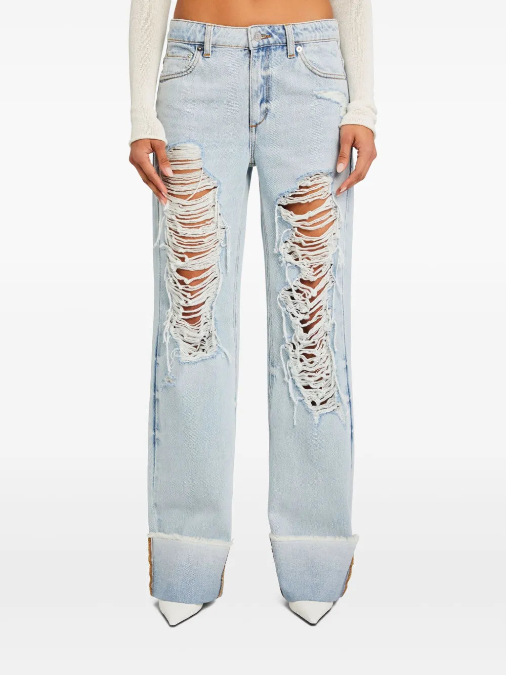 Margot Cuffed Distressed Jeans