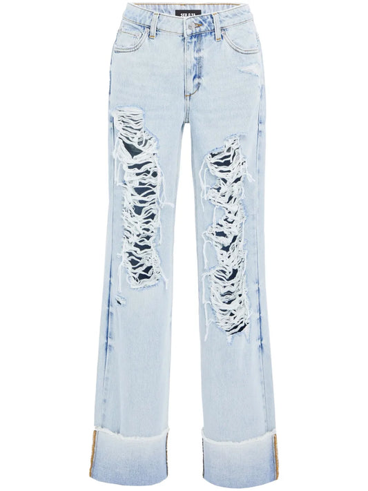 Margot Cuffed Distressed Jeans