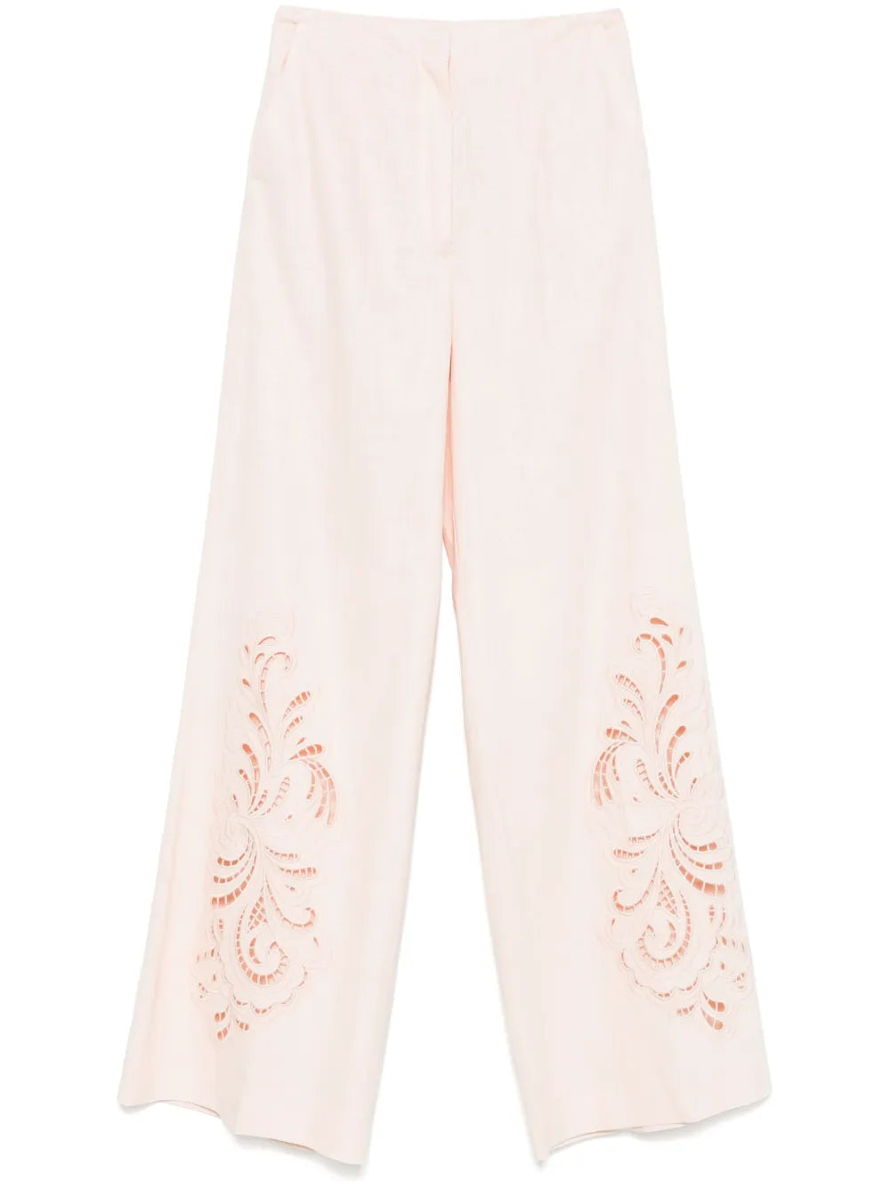 Floral-Embroidered Trousers