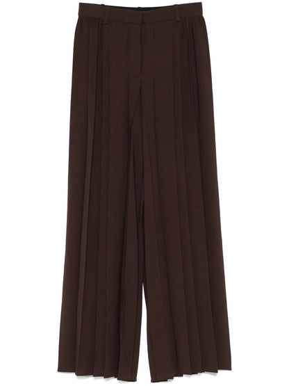 Tibre Pleated Wide-Leg Trousers