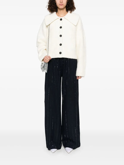 Rhinestone-Embellished Trousers