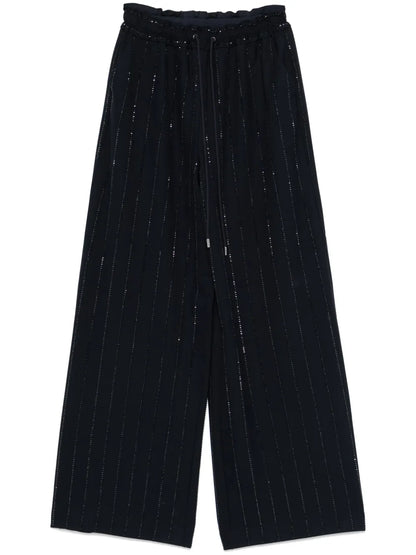 Rhinestone-Embellished Trousers