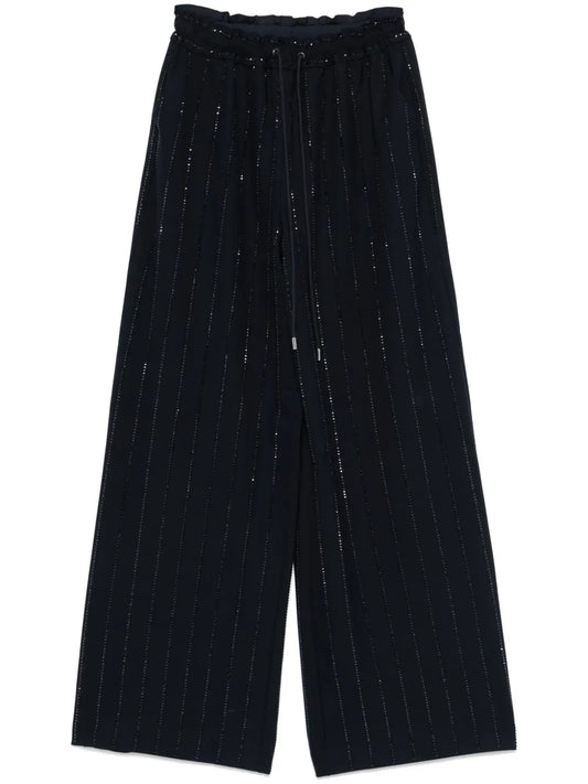 Rhinestone-Embellished Trousers