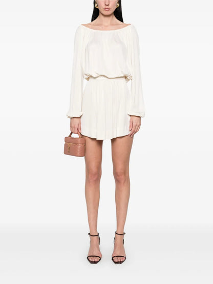 Gathered Jersey Mini Dress
