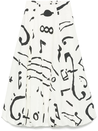 Printed Cotton Maxi Skirt