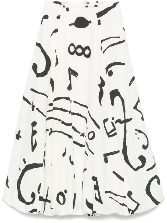 Printed Cotton Maxi Skirt