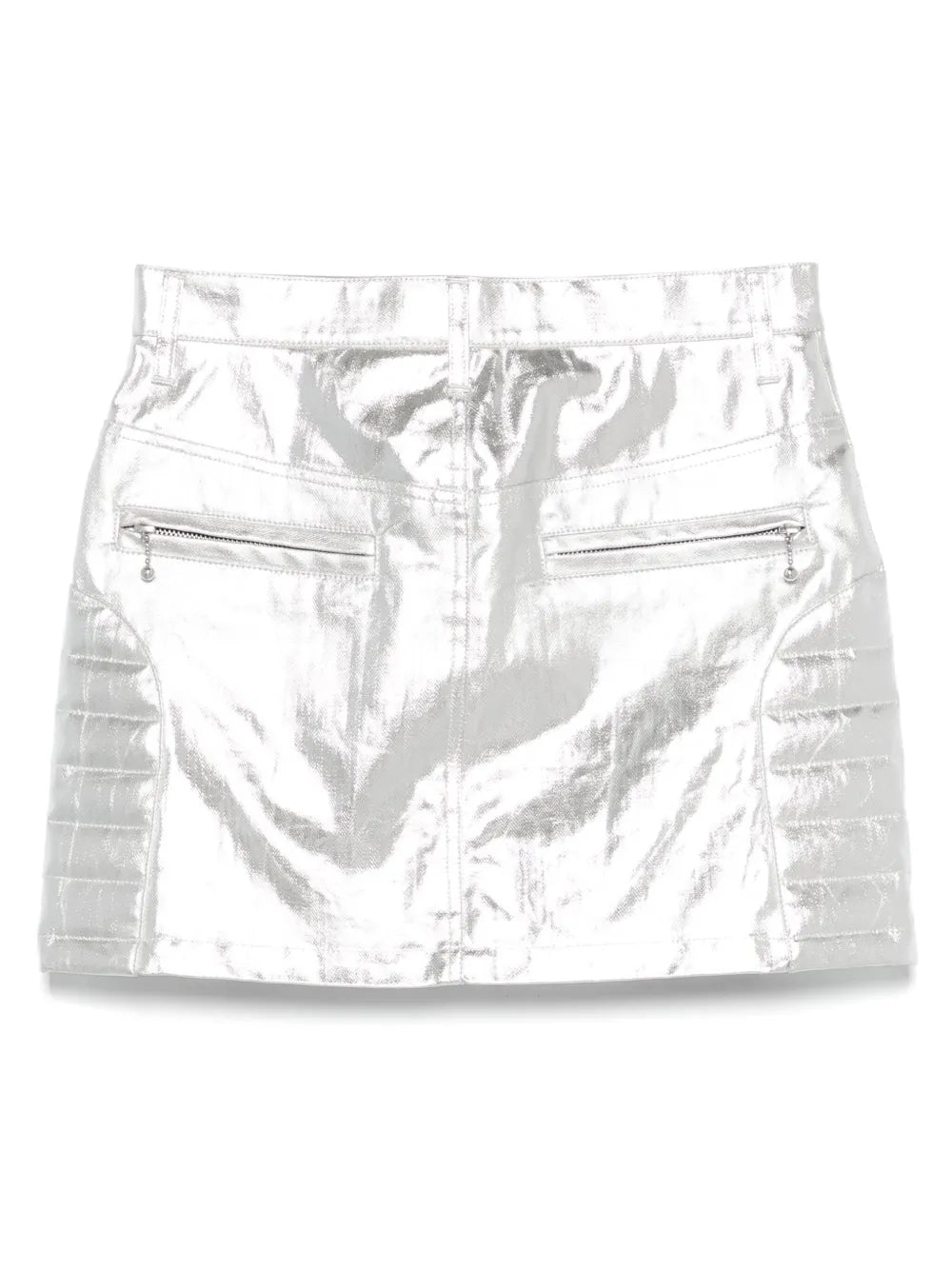 Metallic-Finish Mini Skirt