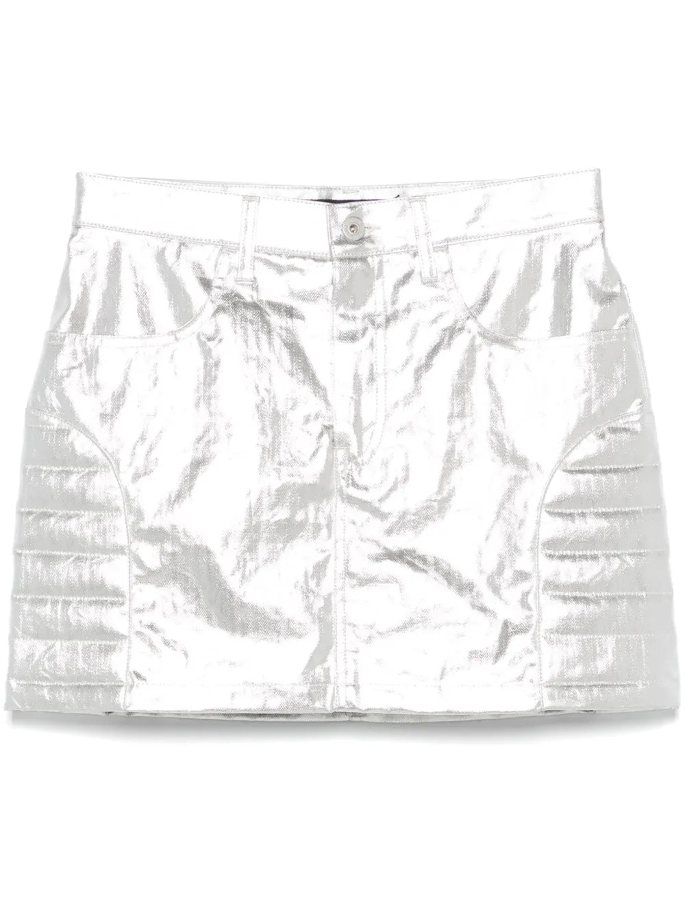 Metallic-Finish Mini Skirt