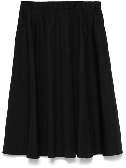 Pleated Poplin Skirt