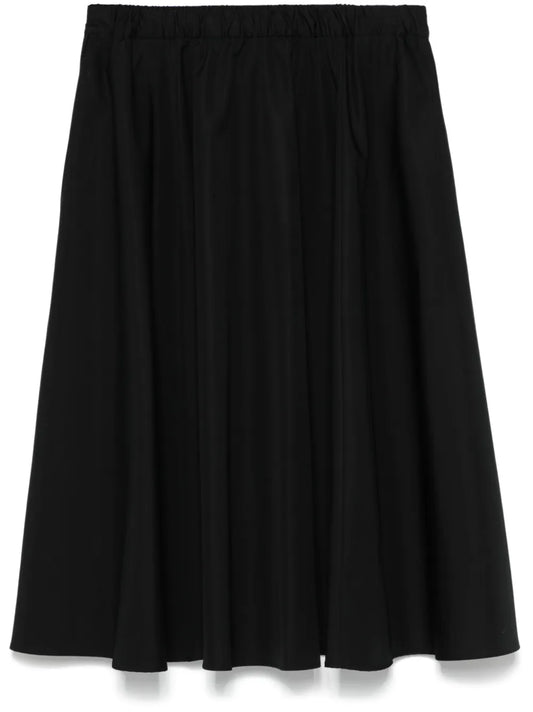 Pleated Poplin Skirt