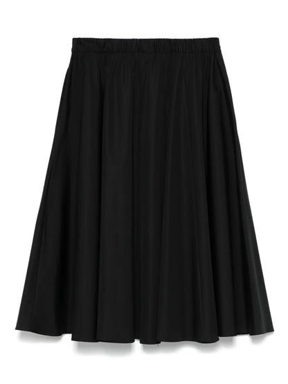Pleated Poplin Skirt