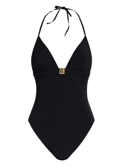 Monogram-Pattern Swimsuit