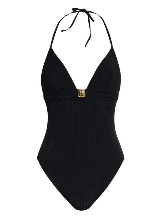 Monogram-Pattern Swimsuit