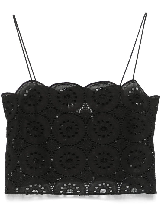 Broderie Crop Top