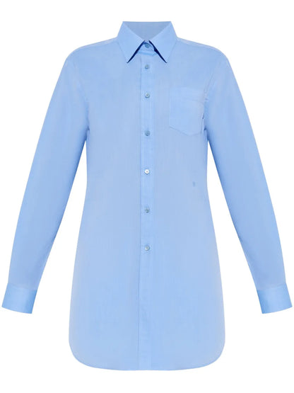Logo-Embroidered Shirt Dress