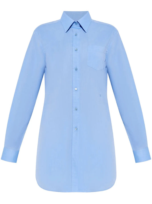 Logo-Embroidered Shirt Dress