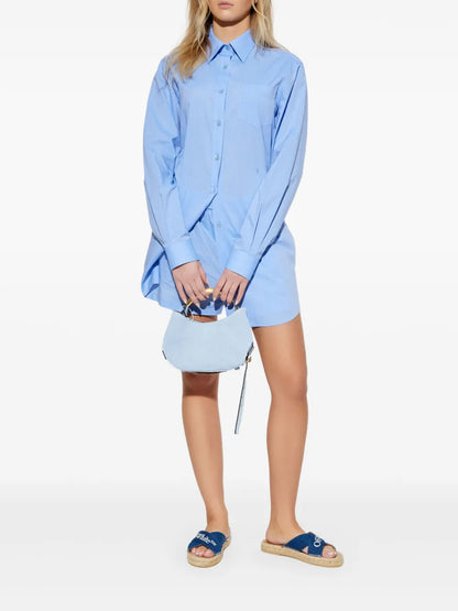 Logo-Embroidered Shirt Dress