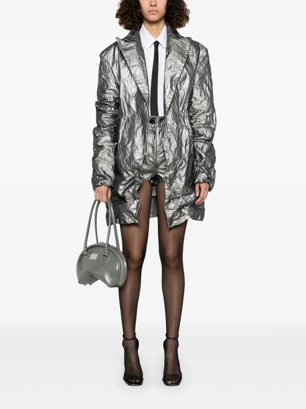 Lamé-Effect Coat