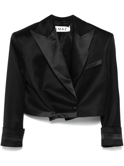 Cropped Tuxedo Blazer