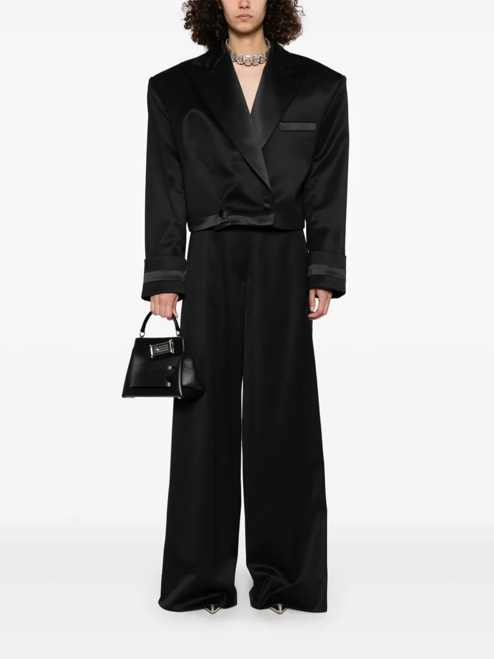 Cropped Tuxedo Blazer