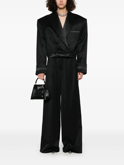 Cropped Tuxedo Blazer