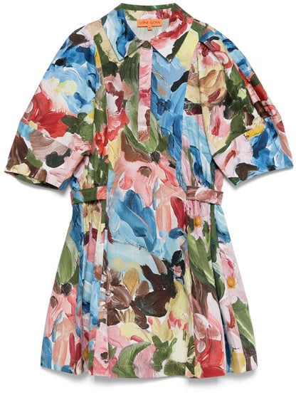 Structured-Sleeve Mini Dress