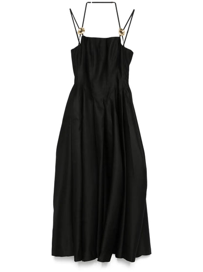 Satin Tailored Midi Dress