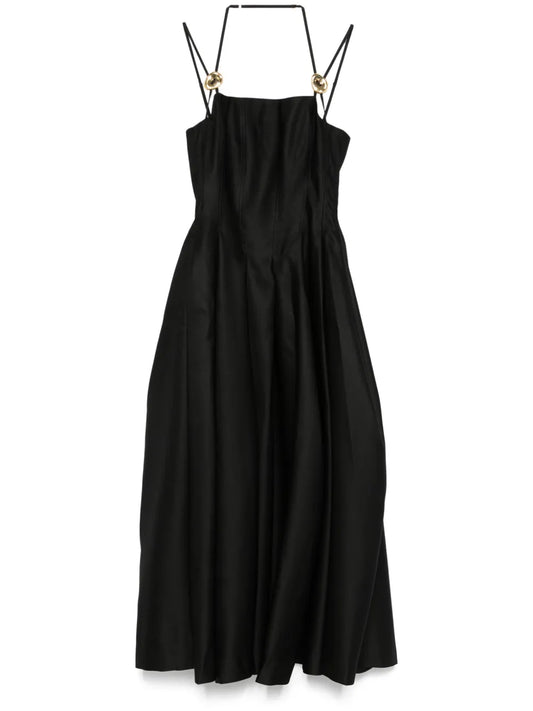 Satin Tailored Midi Dress