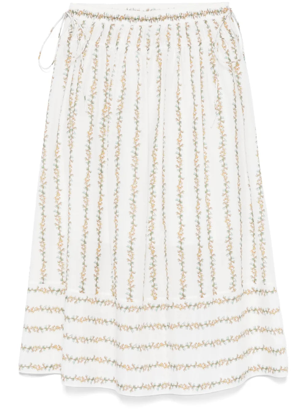Floral-Print Midi Skirt